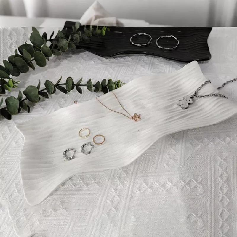 Bandeja de joias vintage de luxo em cerâmica Bandeja de joias vintage de luxo em cerâmica