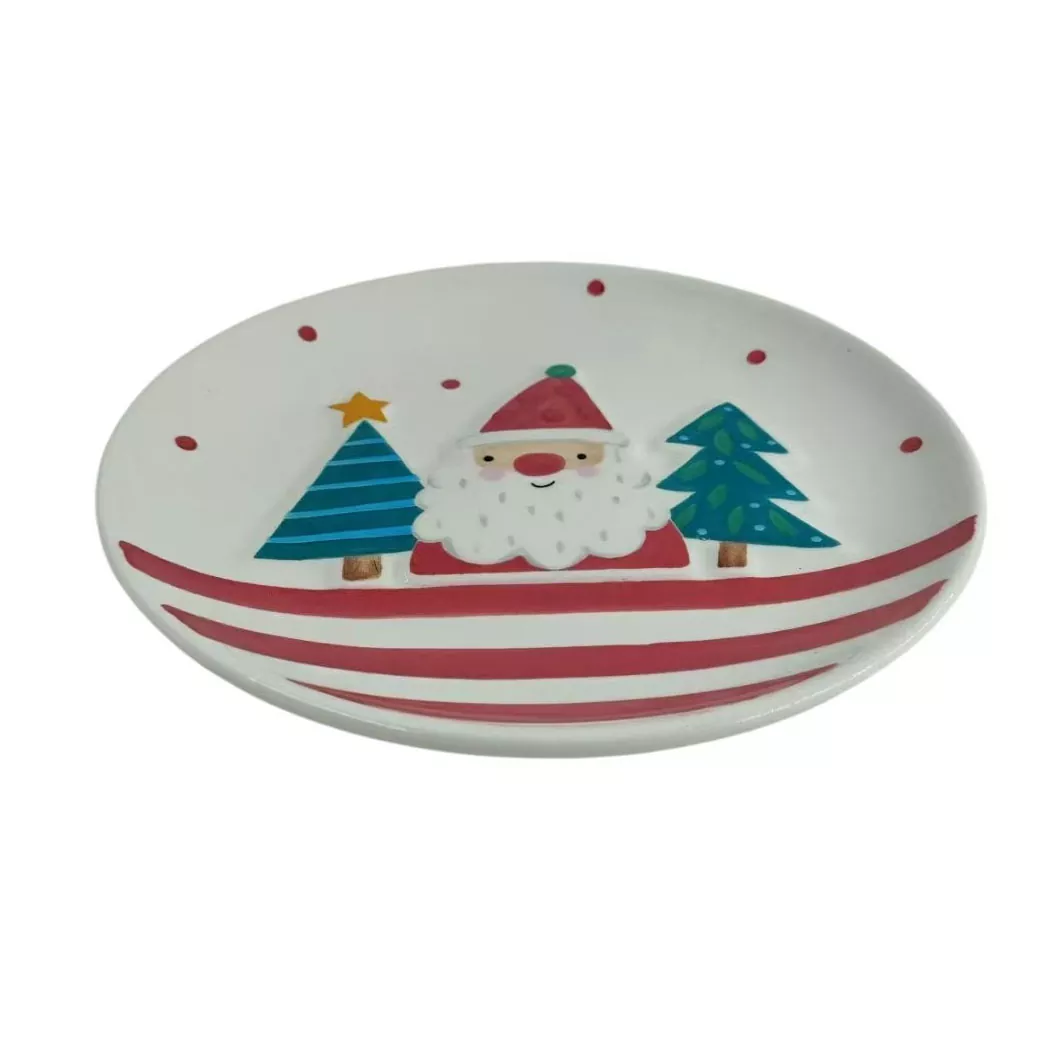 Presente de prato de cerâmica de Natal