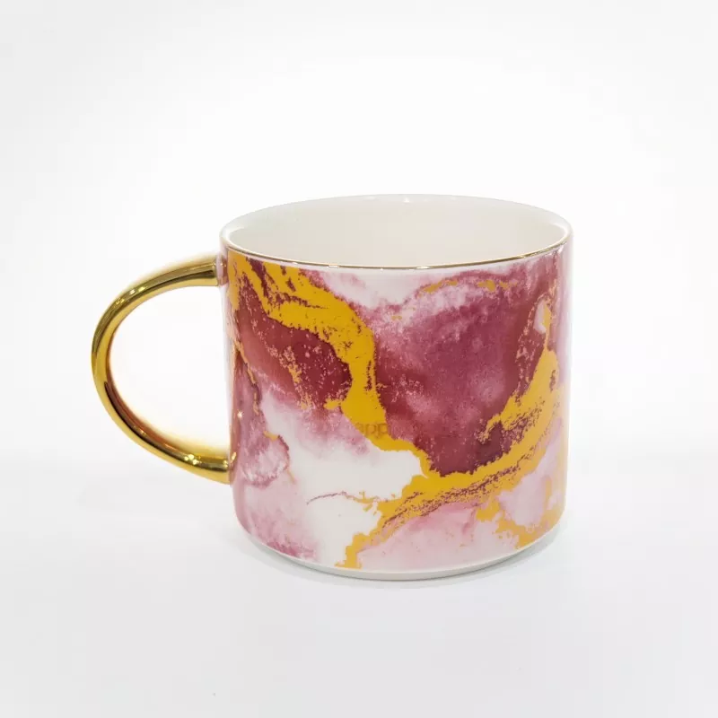Caneca de cerâmica elegante com padrão de mármore Caneca de cerâmica elegante com padrão de mármore