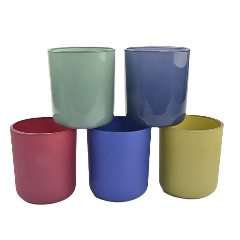 Five-color Glass Candle Holder