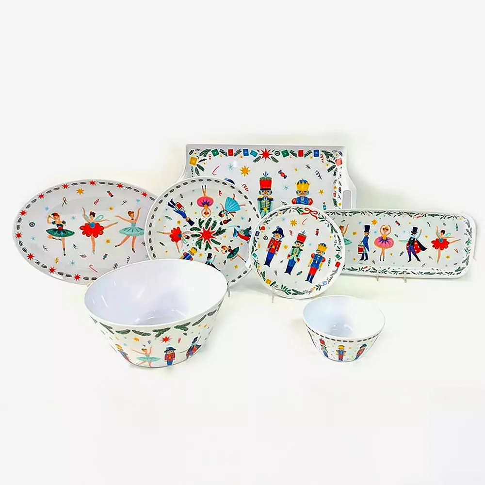 Conjunto de talheres de porcelana de balé quebra-nozes
