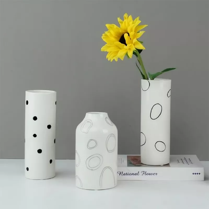 Vaso de Grés com Bolinhas
